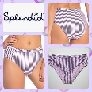 NWT MSRP $54 Splendid Blue Line High Waisted Bikini Bottoms